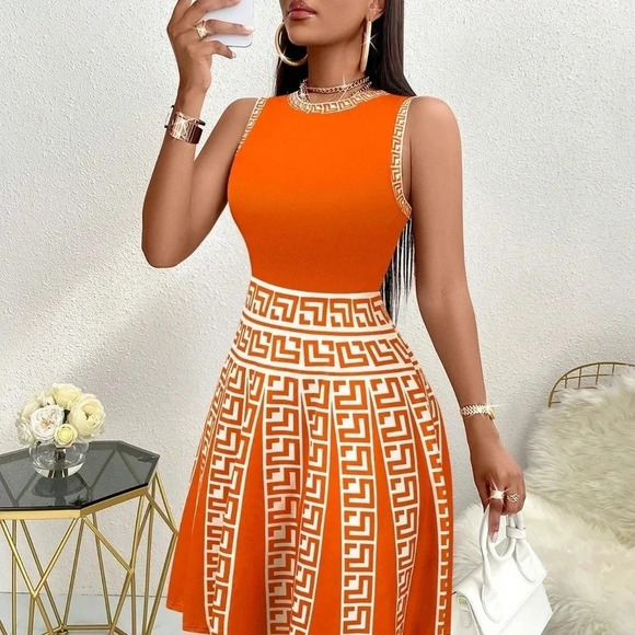 Print Patchwork Tank Dress - Picture 1 of 6